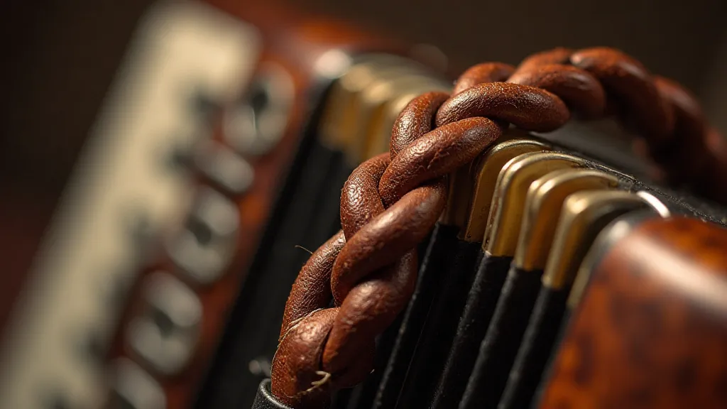 Vintage accordion with Kumihimo strap