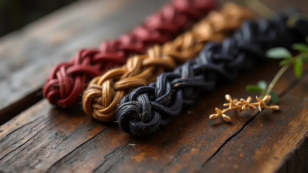 Antique Kumihimo cords in varying colors