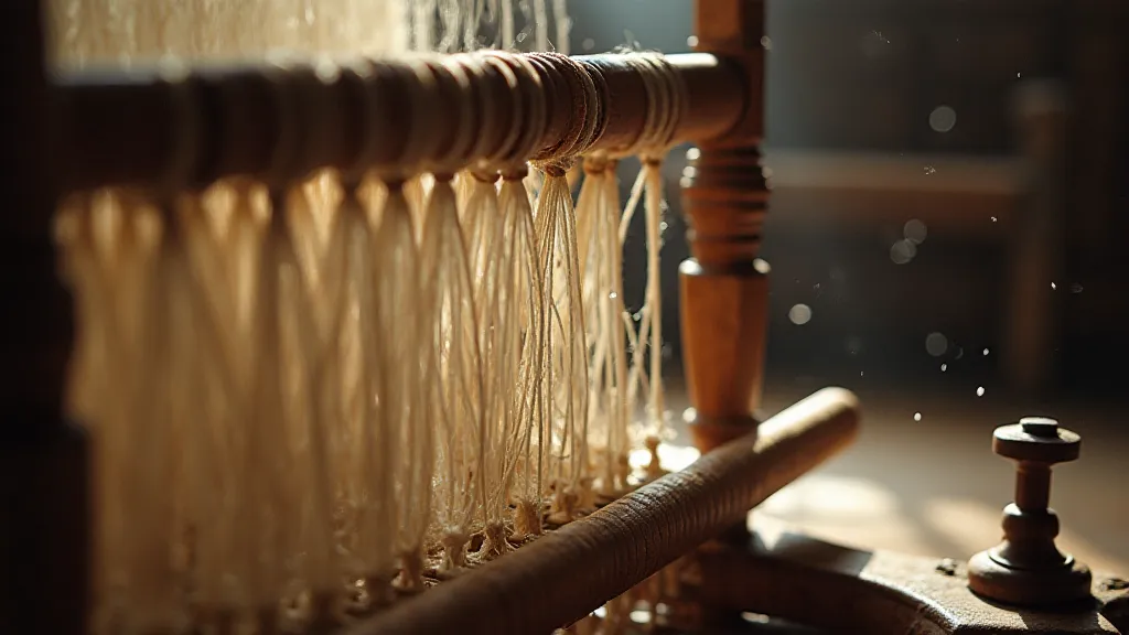 Antique marudai braiding loom