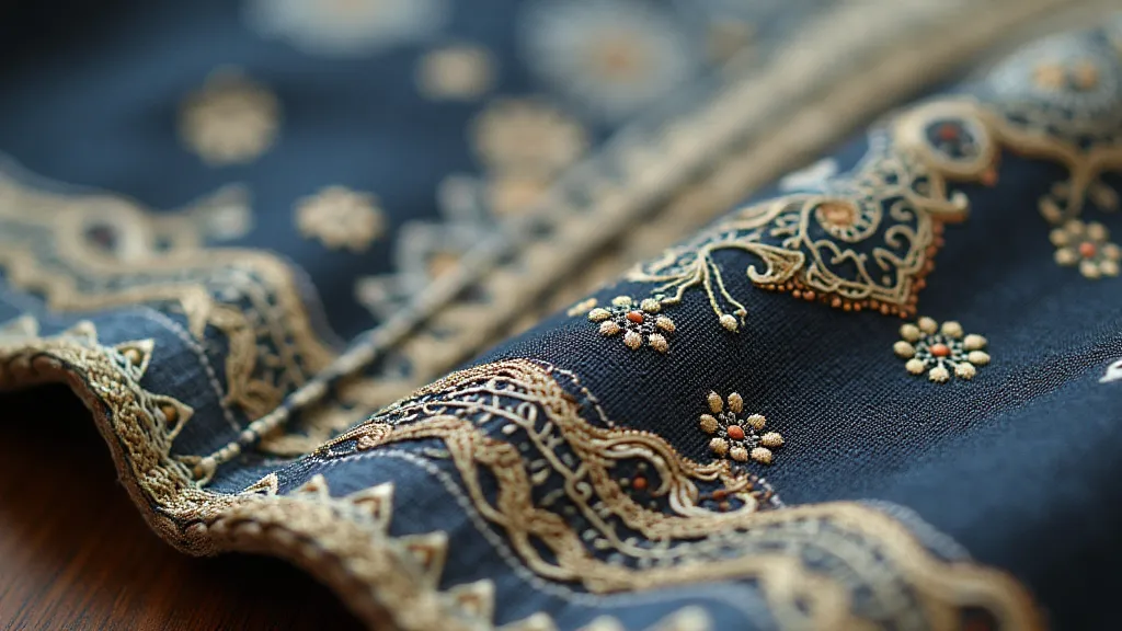 Antique kimono with Kumihimo edging
