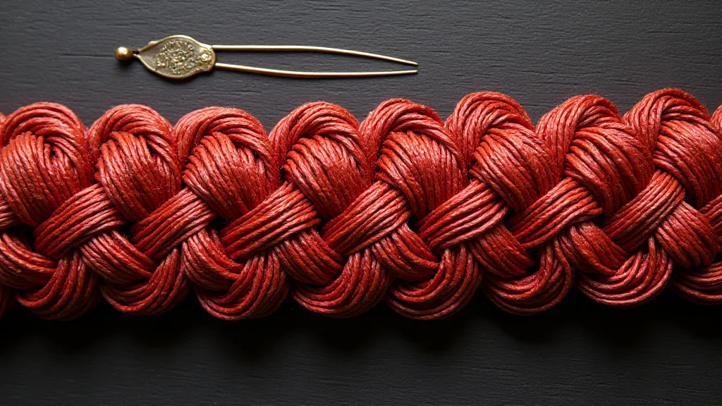 Vintage Kumihimo braid with antique needle