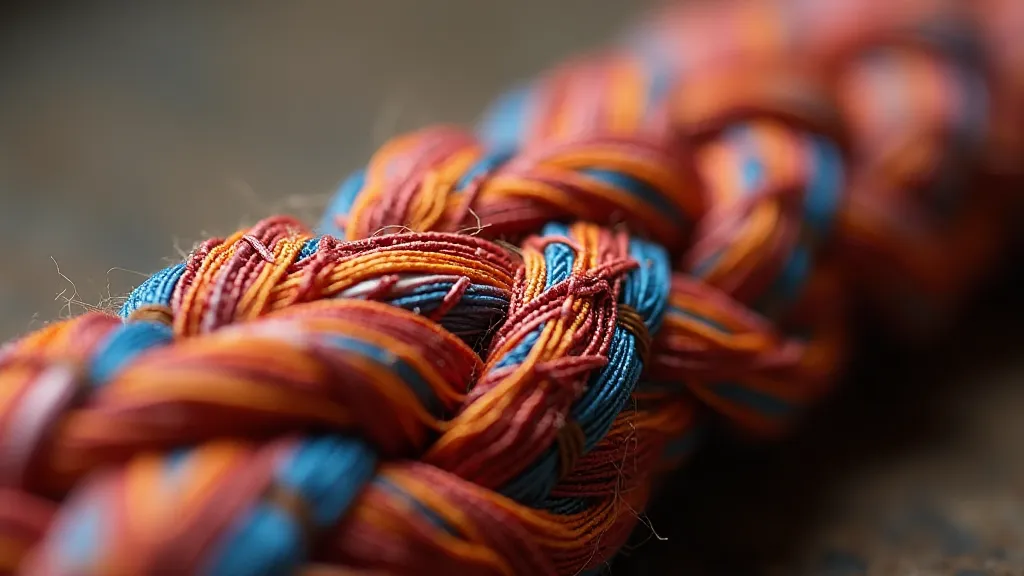 Detailed view of a finished Kumihimo braid