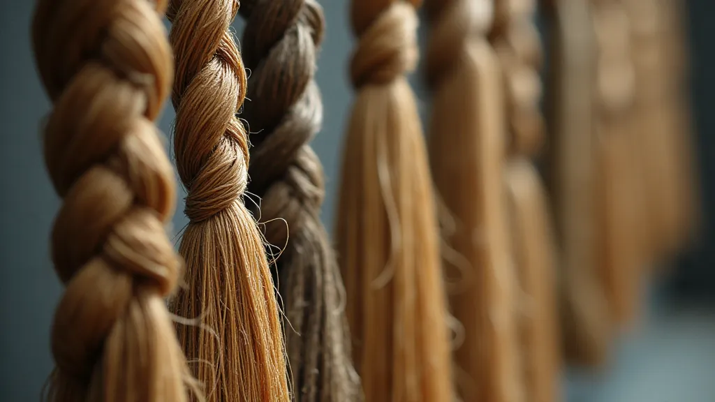 Ancient Kumihimo braids in a museum display case.