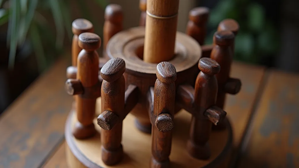 Traditional Japanese braiding stand